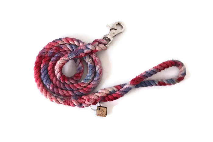 Tie dye store rope dog leash