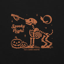 Load image into Gallery viewer, Spooky Night Skeleton Dog Halloween Sweatshirt – Cute &amp; Fun Halloween Jumper