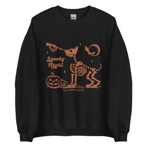 Spooky Night Skeleton Dog Halloween Sweatshirt – Halloween Jumper